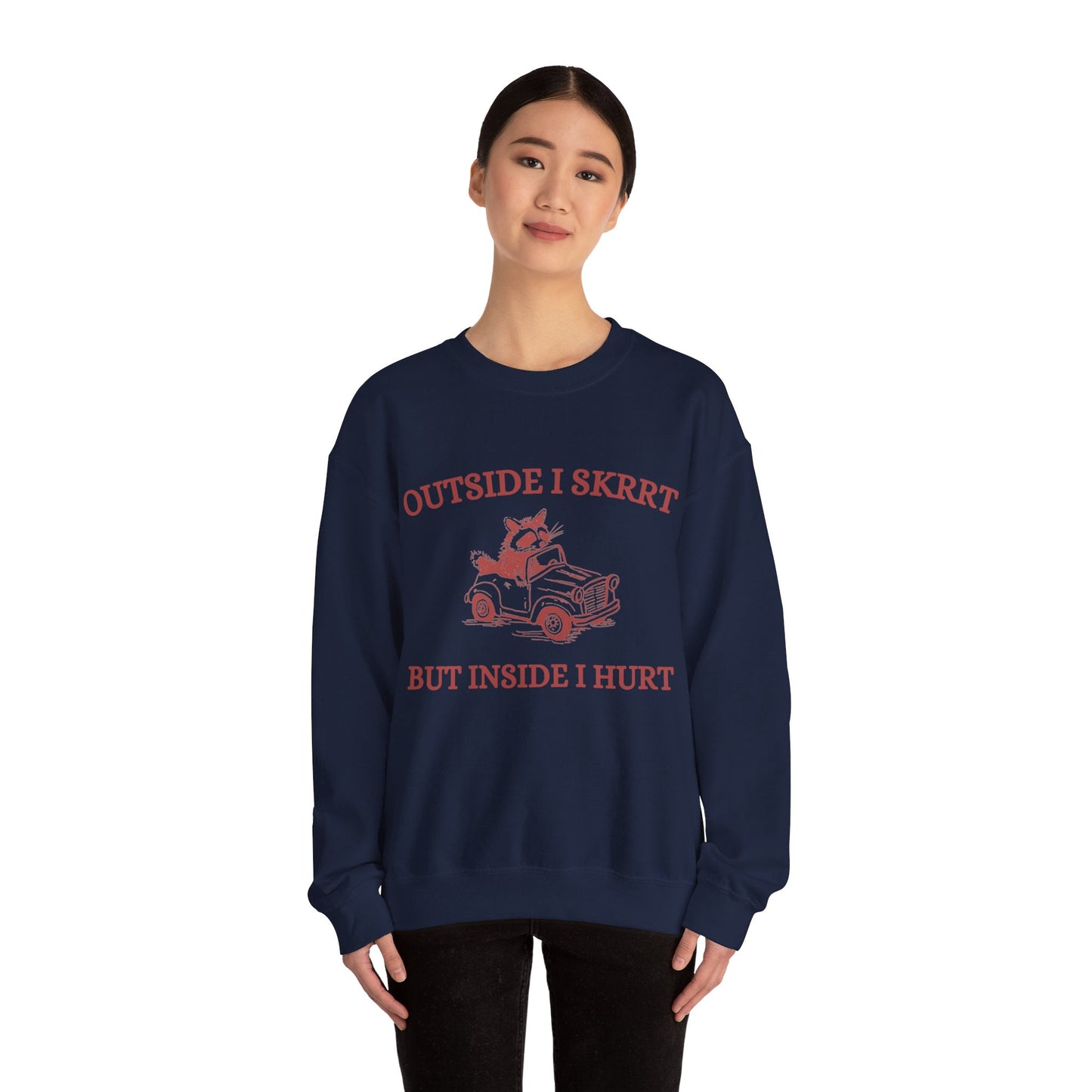 Outside I Skrrrt Crewneck